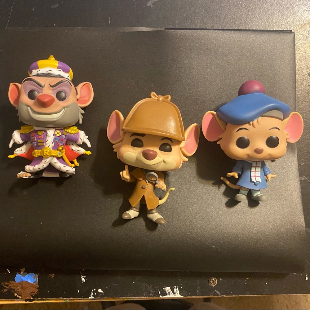 Funko POP - Set of Three - Great Mouse Detective: Basil, Ratigan, Olivia